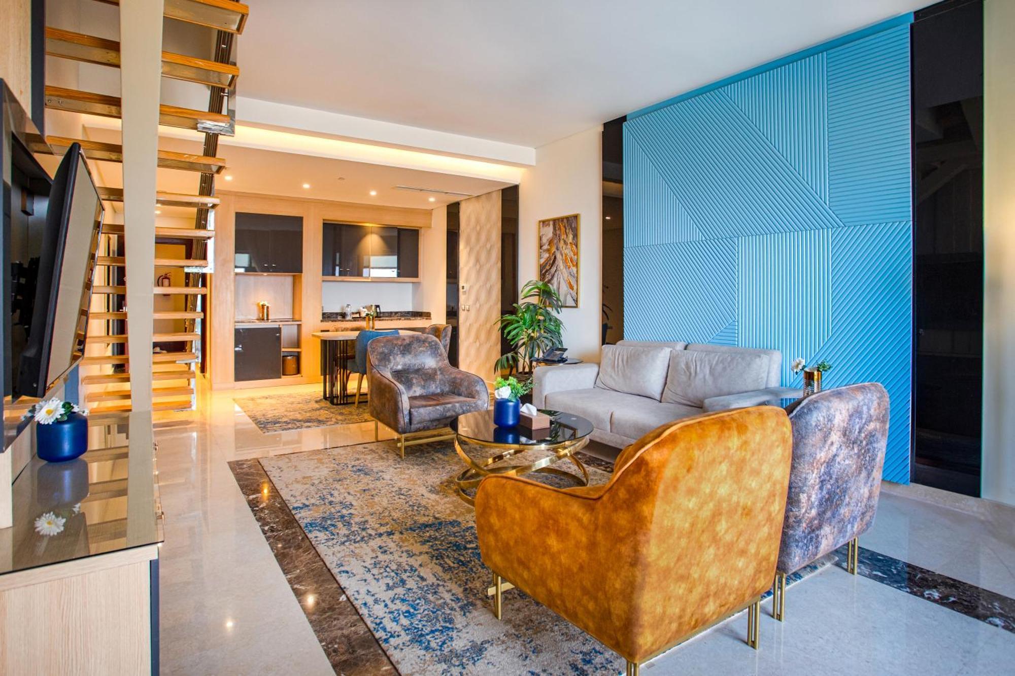 Tolip Resort El Galala Hills Айн-Сохна Екстер'єр фото A living room in a luxury apartment